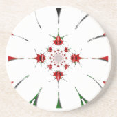 DESSOUS DE VERRE EN GRÈS HAKUNA MATATA ROUGE VERT (Devant)