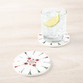 DESSOUS DE VERRE EN GRÈS HAKUNA MATATA ROUGE VERT (Côté)