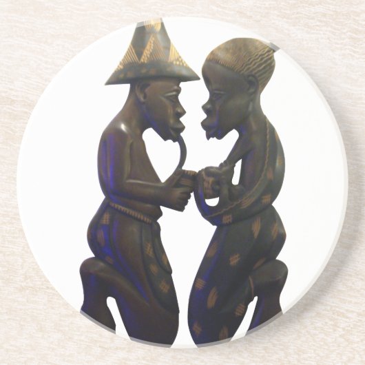 Dessous De Verre En Grès Hakuna Matata S'amuser Old School est le meilleur (Devant)