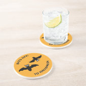 Dessous De Verre En Grès Halloween Bats Orange (Côté)