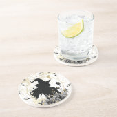 Dessous De Verre En Grès Halloween contemporain moderne sorcière 3 (Côté)