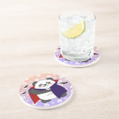 Dessous De Verre En Grès Halloween Cute Baby Panda Dracula Vampire (Côté)