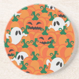 Dessous De Verre En Grès Halloween Ghosts Haunted Pumpkin Patch