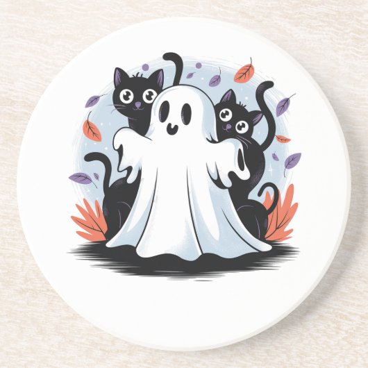 Dessous De Verre En Grès Halloween Night Prowl (Devant)