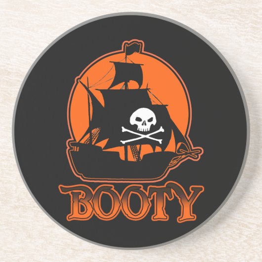 Dessous De Verre En Grès Halloween Pirate Boty (Devant)