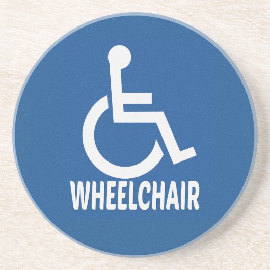 Dessous De Verre En Grès Handicap Fauteuil roulant (Devant)
