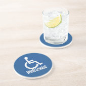 Dessous De Verre En Grès Handicap Fauteuil roulant (Côté)