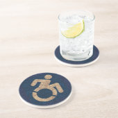 Dessous De Verre En Grès Handicap Texté (Côté)