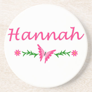 Dessous De Verre En Grès Hannah (papillon rose)