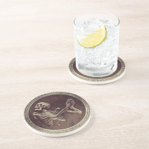 Dessous De Verre En Grès Hannibal Full Ringed Dancing Skull