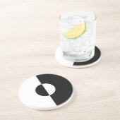 Dessous De Verre En Grès Harmonie noire et blanche (Côté)