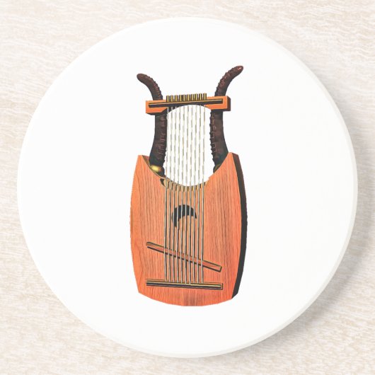 Dessous De Verre En Grès Harpe du roi David (Devant)