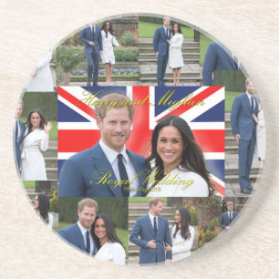 Dessous De Verre En Grès Harry et Meghan Royal Mariage Pro Montage photo