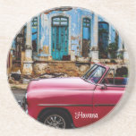 Dessous De Verre En Grès Havana Cuba Voiture rouge Vintage<br><div class="desc">Havana Cuba Voiture rouge Vintage</div>