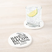 Dessous De Verre En Grès Have Bacon Will Travel (Côté)
