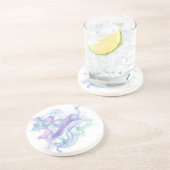 Dessous De Verre En Grès Haze violet Abstrait (Côté)