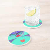 Dessous De Verre En Grès Heart Selfie (Côté)