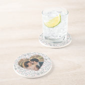 Dessous De Verre En Grès Heart Shaped Photo True Love Valentines or Wedding (Côté)