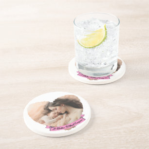 Dessous De Verre En Grès Heart You, texte et photo personnalisés