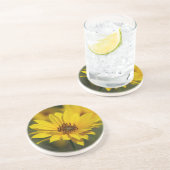 Dessous De Verre En Grès Hélénium de marguerite jaune (Côté)