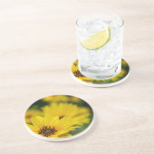 Dessous De Verre En Grès Hélénium de marguerite jaune (Côté)