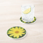 Dessous De Verre En Grès Hélianthème 'Lemon Queen' Tournesol (Côté)