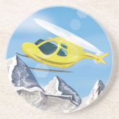 Dessous De Verre En Grès Hélicoptère de secours (Devant)