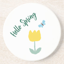 hello spiring tulip flowers butterfly