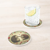 Dessous De Verre En Grès Hérisson Amour 1 (Côté)