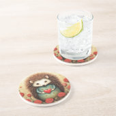 Dessous De Verre En Grès Hérisson Amour 2 (Côté)