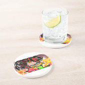 Dessous De Verre En Grès Hérisson d'automne (Côté)