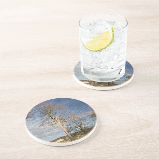 Dessous De Verre En Grès Hêtre irlandais (Côté)