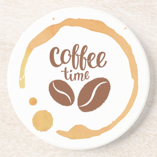 Dessous De Verre En Grès Heure du café (Devant)