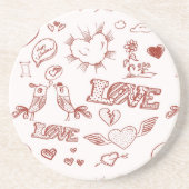 Dessous De Verre En Grès Heureuse Sainte-Valentin (Devant)