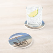 Dessous De Verre En Grès Heureux dehors (Côté)