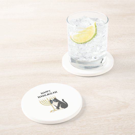 DESSOUS DE VERRE EN GRÈS HEUREUX HANOUKKA (Côté)