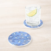 Dessous De Verre En Grès Heureux Hanoukka Falling Star et Dreidels (Côté)