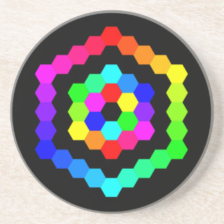Dessous De Verre En Grès Hexagon de couleur
