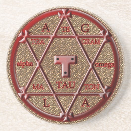 Dessous De Verre En Grès hexagram de solomon (Devant)