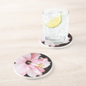Dessous De Verre En Grès Hibiscus rose (Côté)