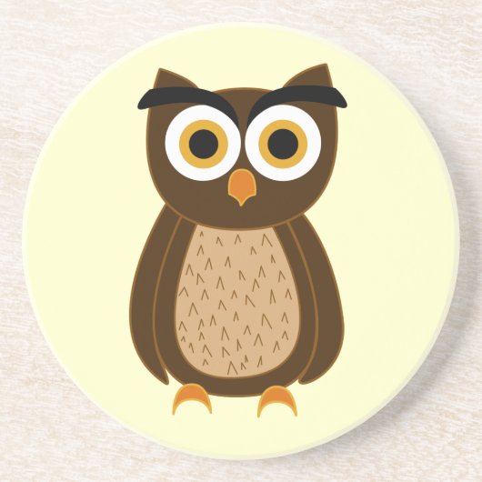 Dessous De Verre En Grès Hibou (Devant)