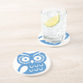 Dessous De Verre En Grès Hibou bleu simple (Côté)