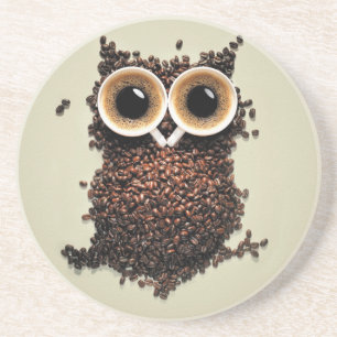 Dessous De Verre En Grès Hibou de café