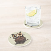 Dessous De Verre En Grès Hibou de café (Côté)