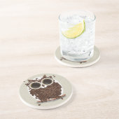 Dessous De Verre En Grès Hibou de grain de café (Côté)