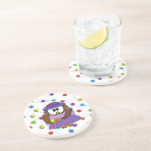 Dessous De Verre En Grès hibou de tennis - fille (Côté)