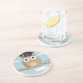 Dessous De Verre En Grès Hibou diplômé (Côté)