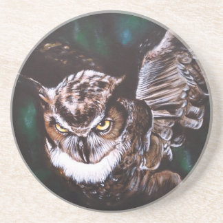 Dessous De Verre En Grès Hibou pendant la nuit