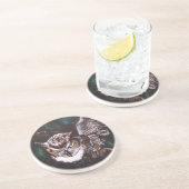 Dessous De Verre En Grès Hibou pendant la nuit (Côté)