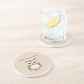 Dessous De Verre En Grès Hibou t'aime toujours (Côté)